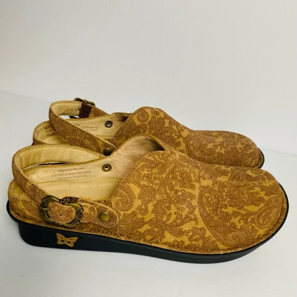 NWOB Alegria Leather Adjustable Backstrap Clogs Myrtle Peaceful Easy EU 39 - Picture 7 of 11